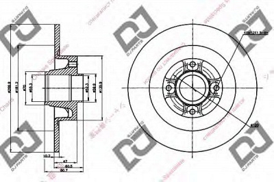 DJ PARTS bd1323 -  Тормозной диск